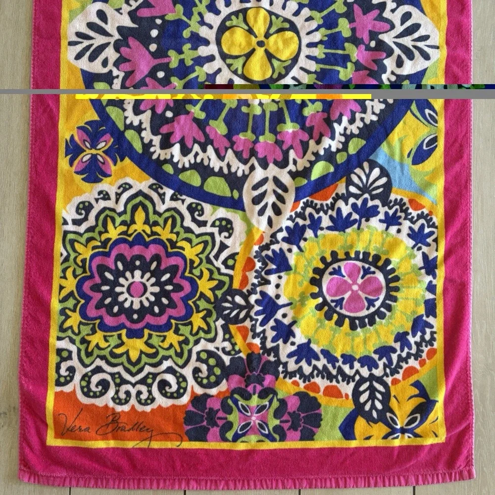 Vera Bradley Rio Beach Towel Pink Floral 32